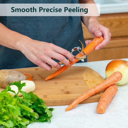 Stainless Steel Vegetable Peeler Ergonomic Non-Stick Handle 1