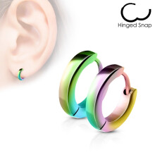 Stainless Steel Dome Huggie Earrings 2.5 mm 20 GA