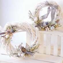 Limei natural wicker wreath for DIY holiday decoration
