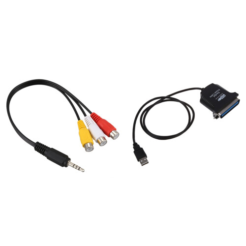 USB to Parallel Printer Adapter Cable 2 Pack
