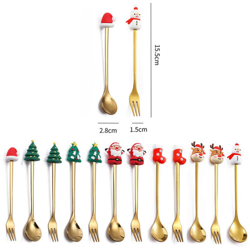 Stainless Steel Christmas Tableware Set 6-Piece 1