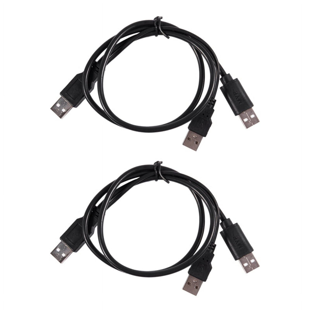 Usb 2.0 Type A Male To Dual A Male Y Splitter Cable Black 9370362136213