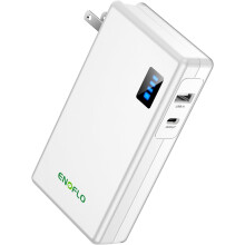 Portable Charger 10000mAh with Built-in AC Plug White