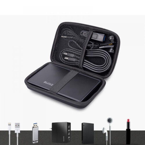 Mini hard storage box for earphones and cables 2.5 inch