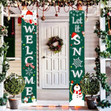 Christmas Decor Banner Indoor Outdoor Welcome Sign