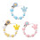 HEMOTON silicone baby pacifier clips set 3 pcs 1