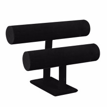 Lekdue jewelry storage rack black 2-layer
