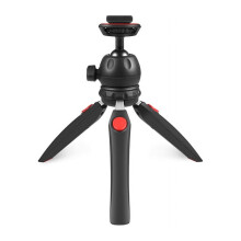 VLOG stabilizer tripod with phone clip, red