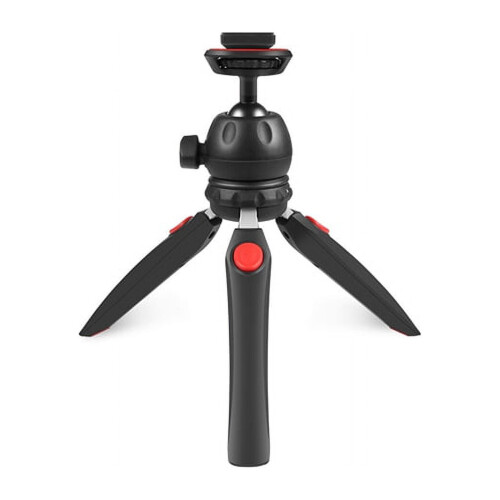 VLOG stabilizer tripod with phone clip, red