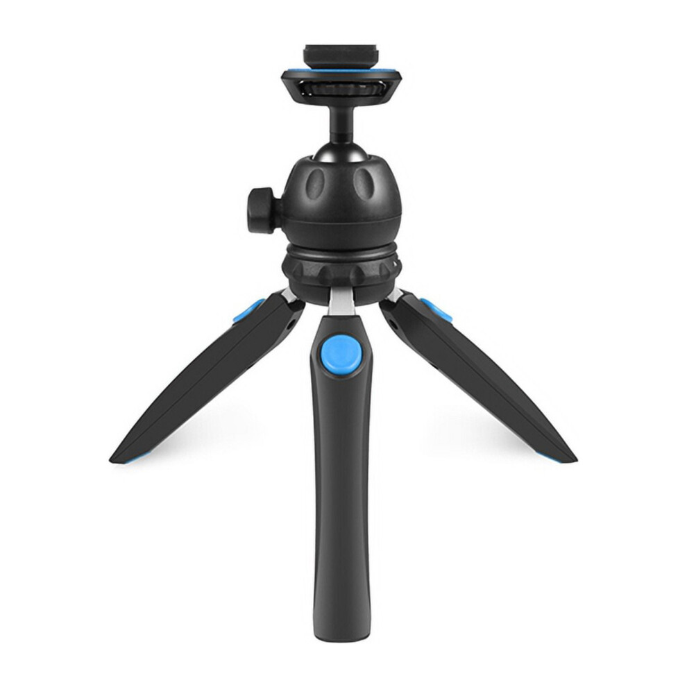 Portable Mini Vlog Stabilizer Tripod With Phone Clip Blue 9370362143860