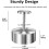 Happon Silver Burger Press Stainless Steel Adjustable Patty 6