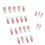 Pink acrylic false nails with Chinese Tai Chi design (24 2