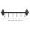 Kitchen Hook Pot Rack Wall Mounted with 6 Sliding Hooks 4