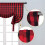 Haperlare buffalo check tie-up curtain light filtering red 3