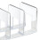 Acrylic Book Shelf Holder 4 Compartments Transparent 7