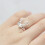 Vintage deer antler flower ring size 6 2