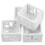 White Blind Brackets for Box Mount 4pcs 2