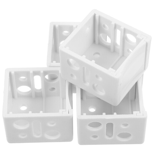 White Blind Brackets for Box Mount 4pcs 1