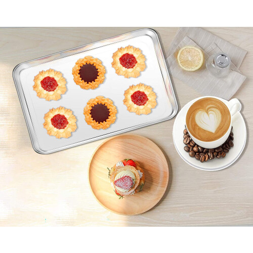 Stainless Steel Nonstick Rectangular Baking Tray 9x6 Inch 2