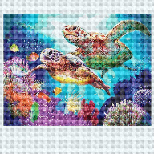 Sea Turtle 5D Diamond Painting Kit Round Full Drill 2