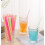 Happon disposable plastic straws with spoon 200 pcs 4