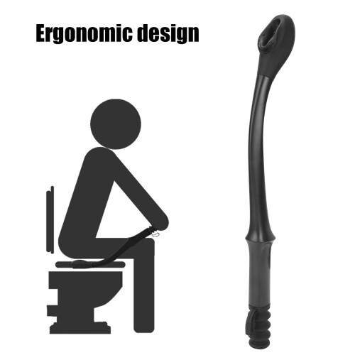 Toilet Wiping Aid Stick Long Handle for Elderly Black 2