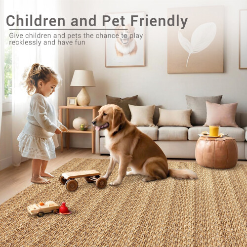 Haperlare woven camel area rug 5' x 7' 2