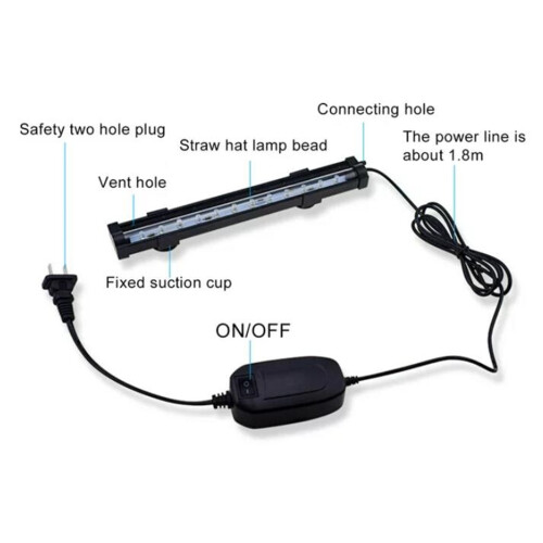 HANXIULIN RGB aquarium LED bubble light 22 inch 2