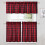 Kitchen valance curtain farmhouse gingham pattern 52x15 7