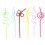 Crazy Straws Colorful Reusable 10 Pcs 3
