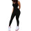 Black Women's Unitard Spaghetti Strap Sleeveless 3