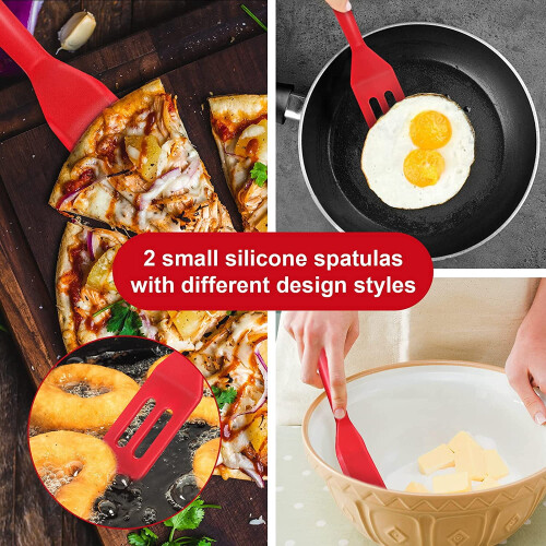 Silicone Spatula Set Brown Heat-Resistant Flexible 2 pcs 2