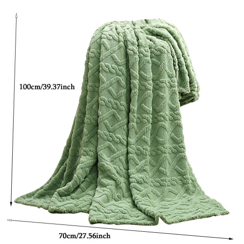 Wileqep micro plush blanket 70x100 cm green 2