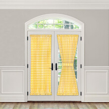 Buffalo Check Door Curtain Panel Yellow 54x72 in