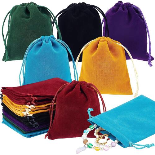 Velvet Jewelry Bags Drawstring 24pcs