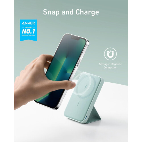 MagGo Magnetic Wireless Charger 5000mAh with Stand USB-C 1