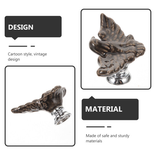 Ceramic Eagle Cabinet Knobs Vintage Style 2 pcs 1