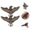 Ceramic Eagle Cabinet Knobs Vintage Style 2 pcs 4