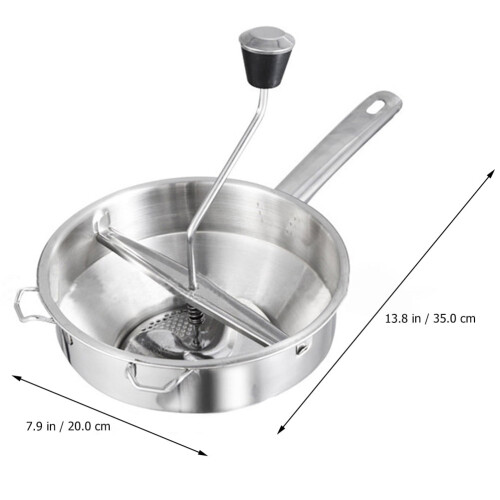 Stainless Steel Potato Masher with Garlic Press Function 1