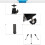 Mini portable tripod aluminum alloy adjustable black 6