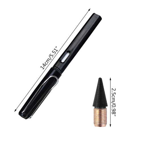 Vankin inkless metal pencil erasable rechargeable tip 2
