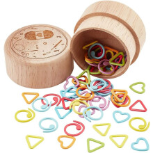 Alloy Ring Stitch Markers 6-7mm 60 Pcs Triangle Heart