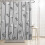 Shower Curtain Grey White 72x72in with 12 Hooks 2