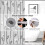 Shower Curtain Grey White 72x72in with 12 Hooks 5