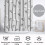 Shower Curtain Grey White 72x72in with 12 Hooks 6