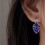 Leaqu stud earrings and necklace set oval pendant adjustable 4