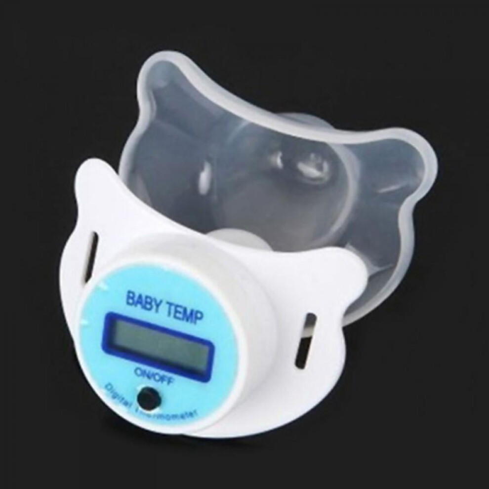 Blue Boy pacifier thermometer for babies, digital