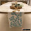 Ivory White Handmade Table Runner 14 x 64 inch Beaded Silk 4