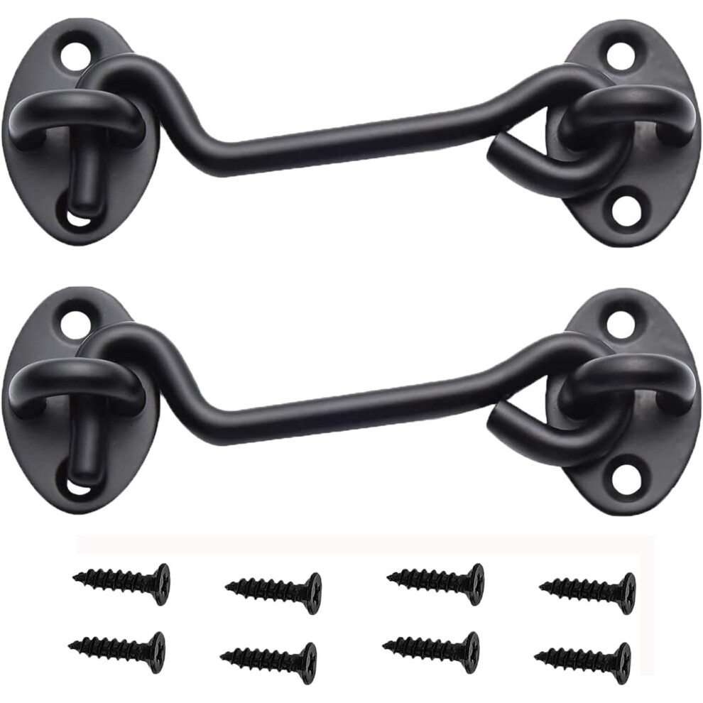 Stainless Steel Privacy Hook And Eye Latch 4 Inch 2 Pack 393040982147