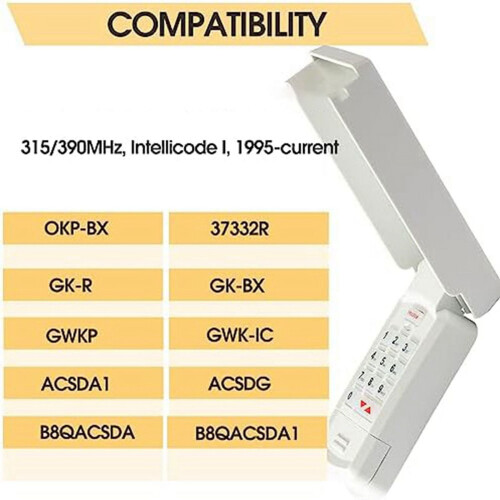 BX 37332R Garage Door Opener with IntelliCode Keyboard 1